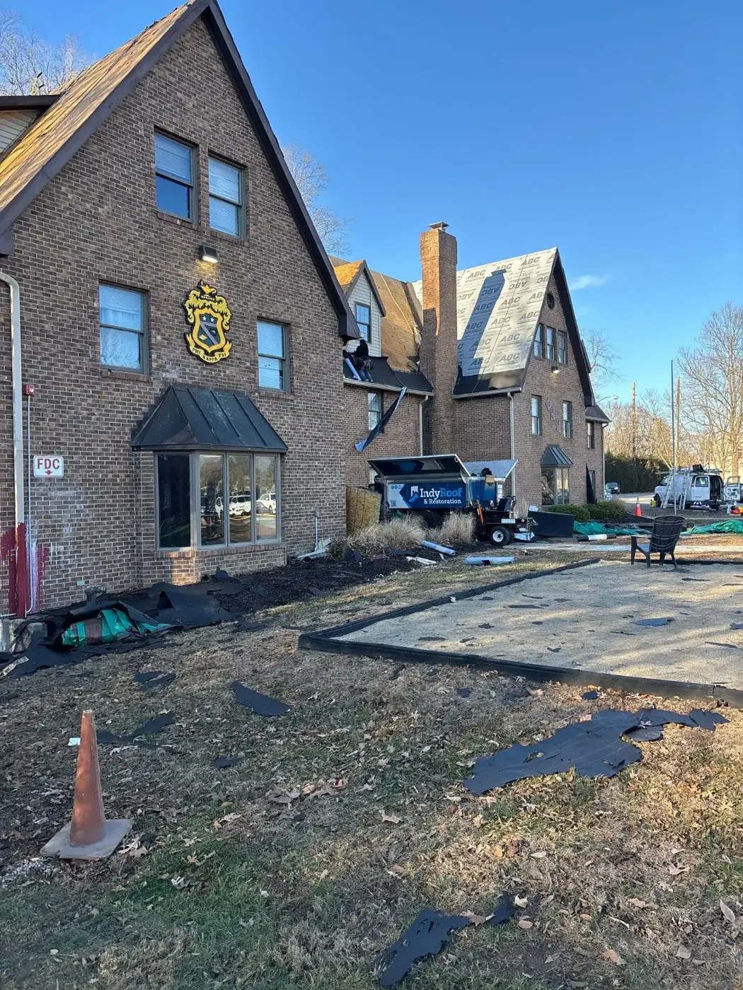 Commercial roof inspection documented in Whiteland